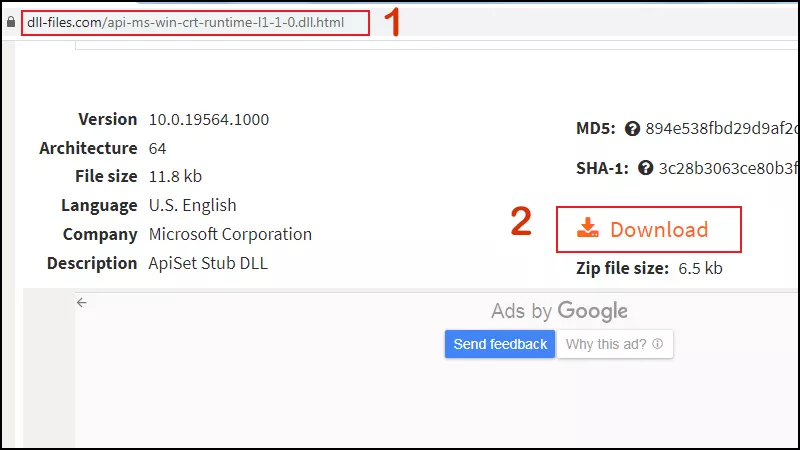 Hướng dẫn cách khắc phục lỗi api-ms-win-crt-runtime-l1-1-0.dll is missing